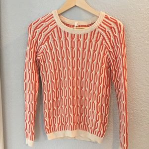 Willow and Clay cable knit sweater XS peach cream